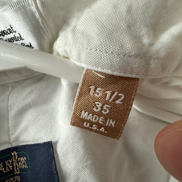 Gitman Bros TTX Pinpoint USA Point Cotton Oxford 15.5 35 White Button Up Men - Picture 6 of 16